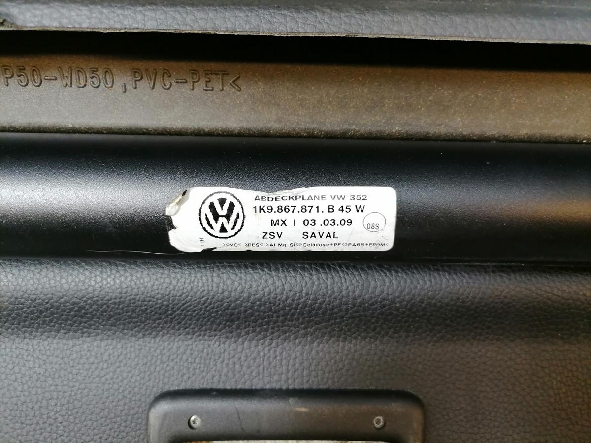 VW Golf 5 original Laderaumrollo Abdeckung Kofferraum Kombi Variant Bj.2009